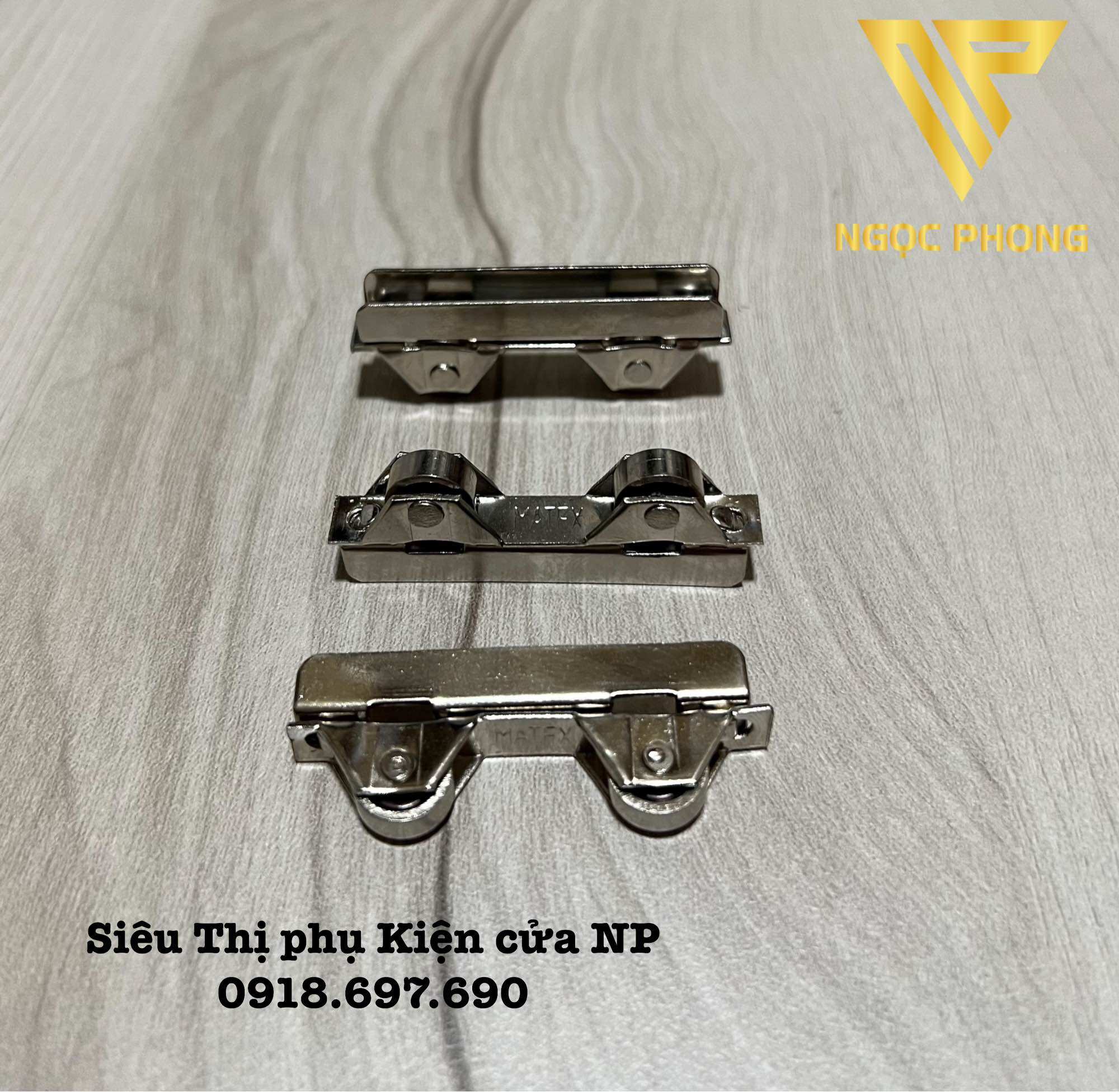 [ 5 cái ] Bánh xe đôi tủ kính lùa 3-5mm