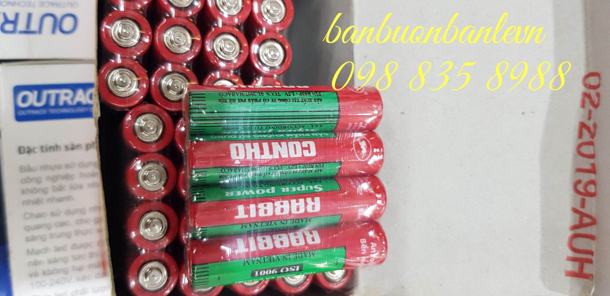 Hộp pin đũa con thỏ aa- 40 viên