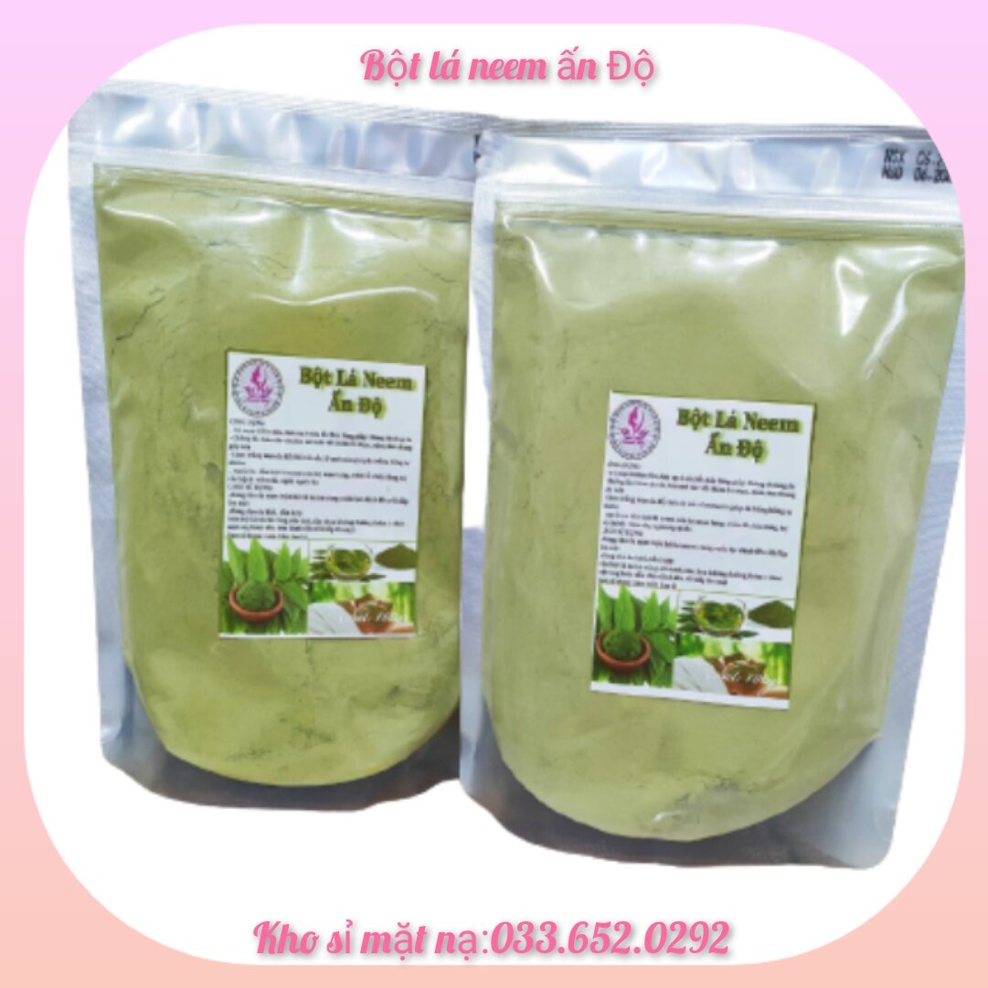 500g bột lá neem Ấn Độ đắp mặt giảm mụn, dầu nhờn