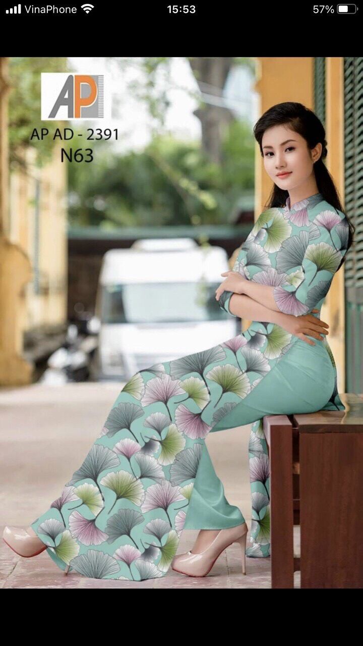 Vải áo dài chiếc lá