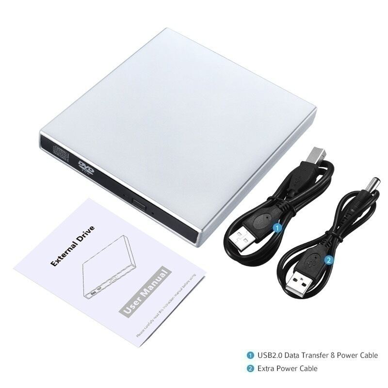 USB 2.0 Bên Ngoài Máy Nghe Nhạc DVD CD Ổ Đĩa MP3 Âm Nhạc Phim Xách Tay Reader Cho Windows 7/8/10 Máy Tính Xách Tay Máy Tính Để Bàn PC Máy Tính
