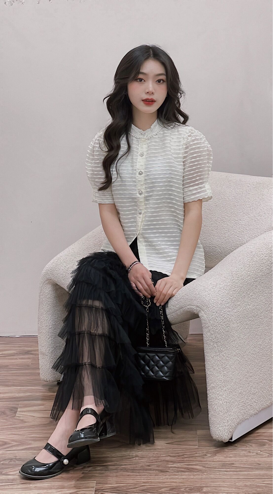OUTSET - Áo tiểu thư cổ ngọc xinh xắn