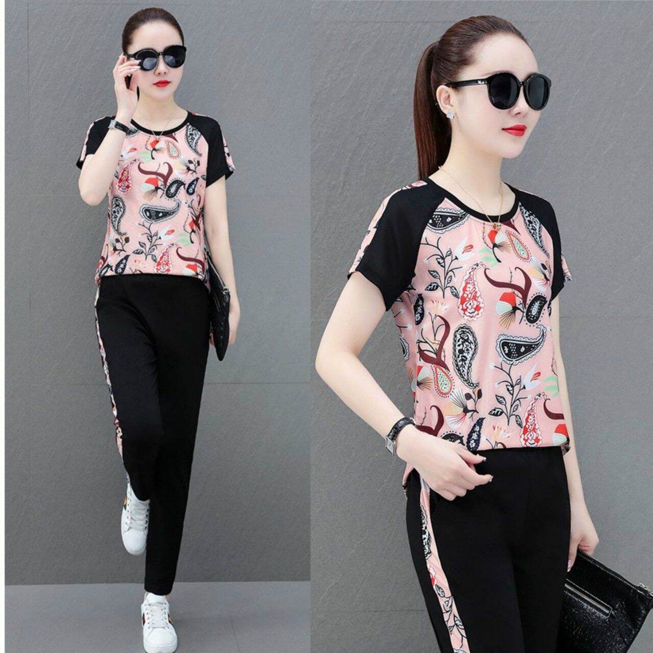 Sét bộ đồ nữ phối họa tiết long phụng cao cấp