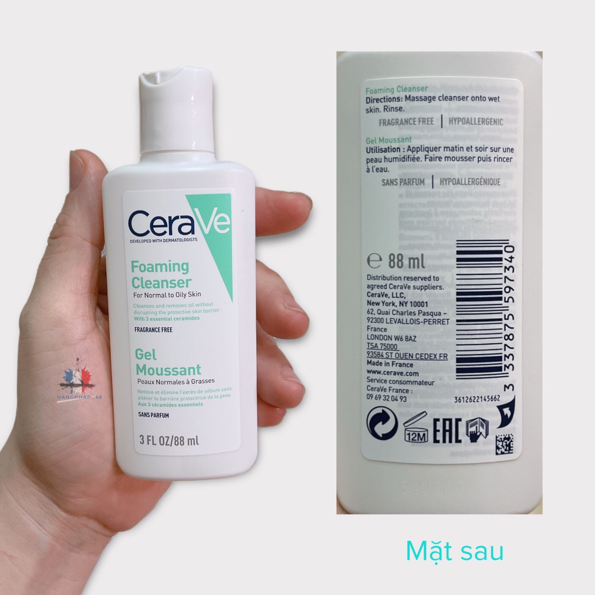 Sữa rửa mặt Cerave bản Pháp