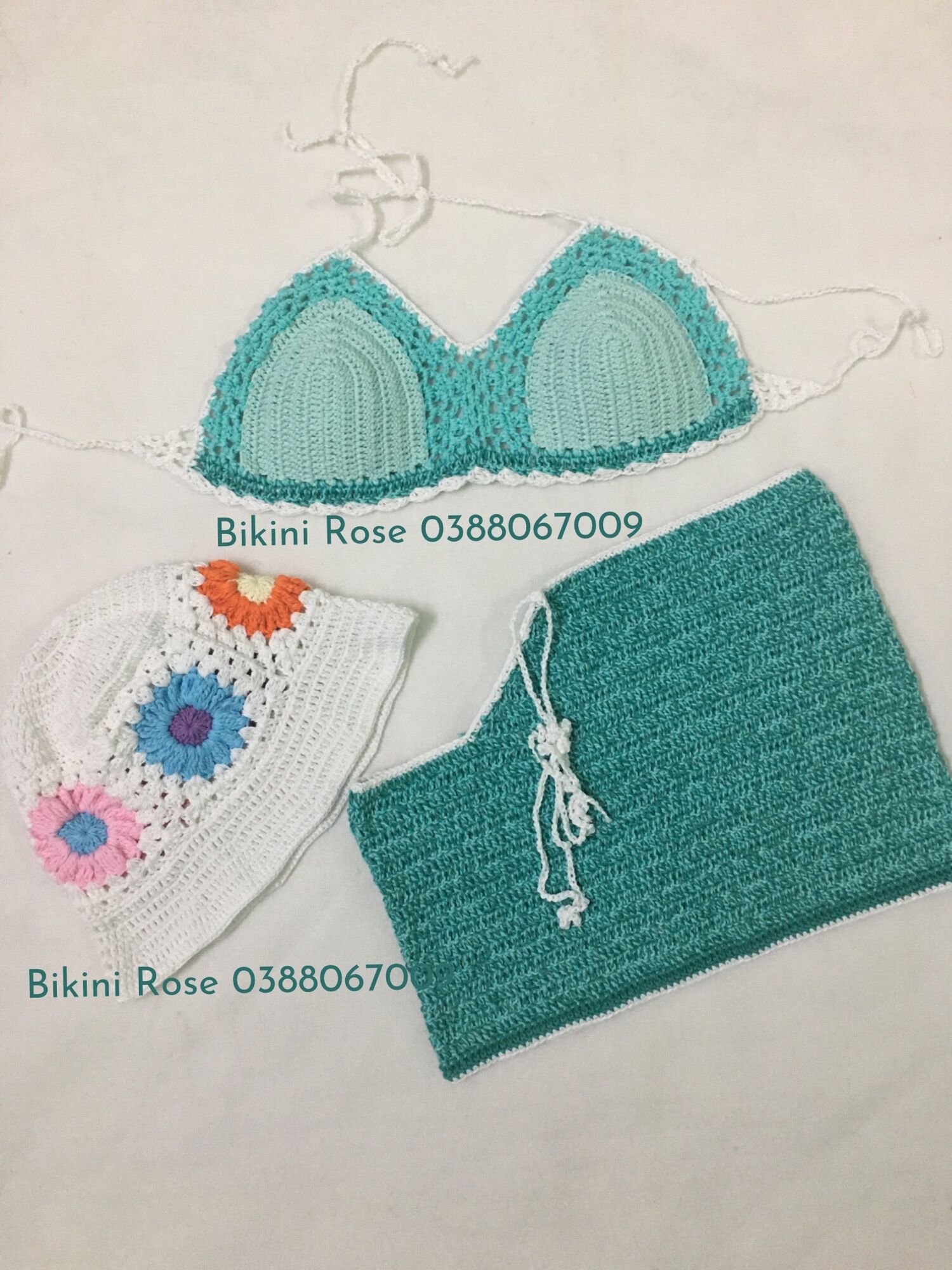 BIKINI LEN MÓC XANH VÁY XÉO