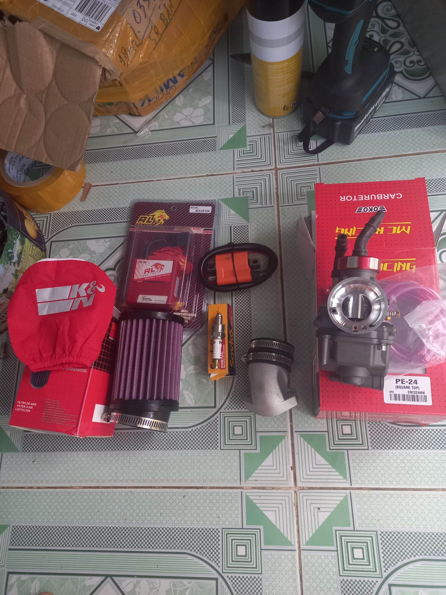 Combo pô xăng lữa cho wave. sirius 50cc. ex 50cc tất cả xe 50cc