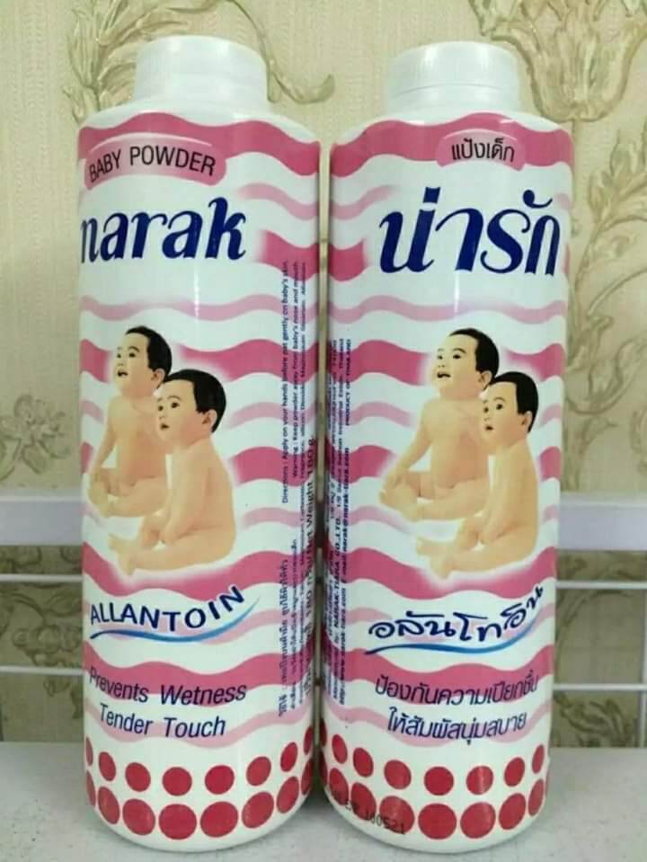 Set 2 phấn rôm narak thái lan 180g