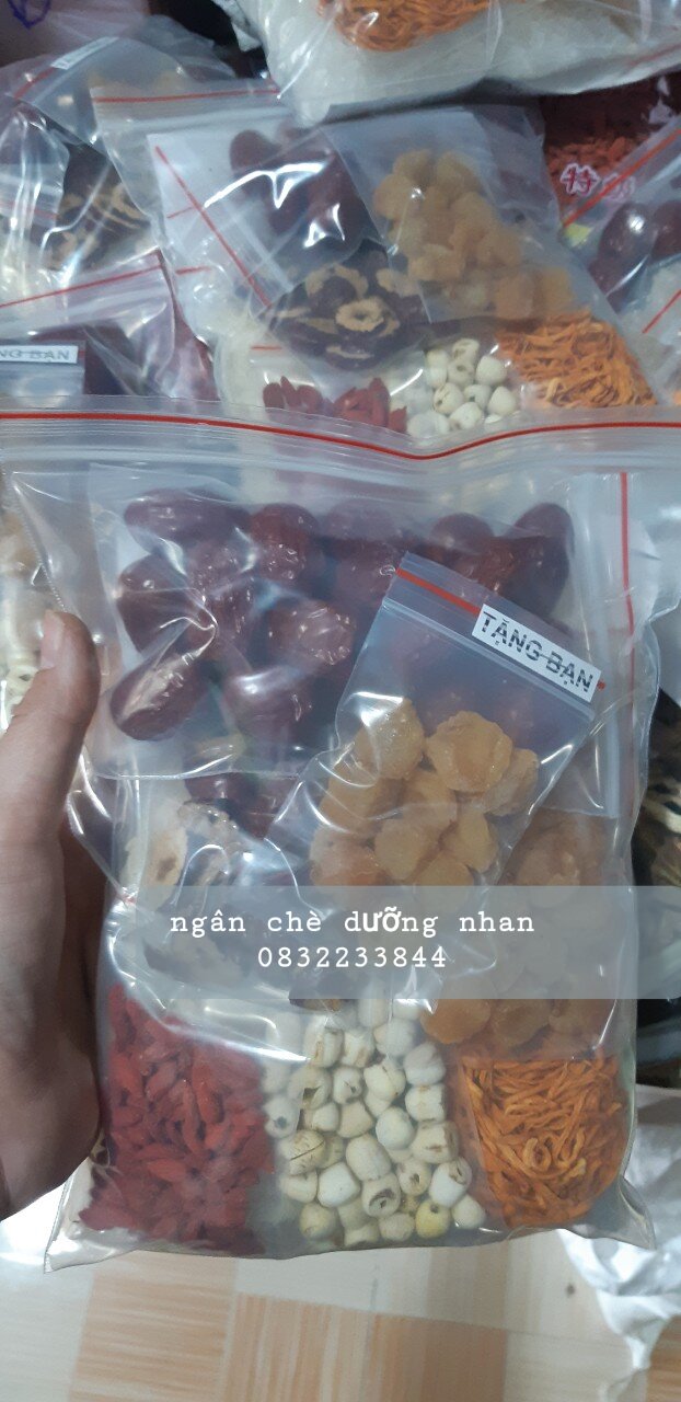 Chè dưỡng nhan [tặng tuyết yến trong mỗi set]combo 10set 500gr 15vị nấu 4lit