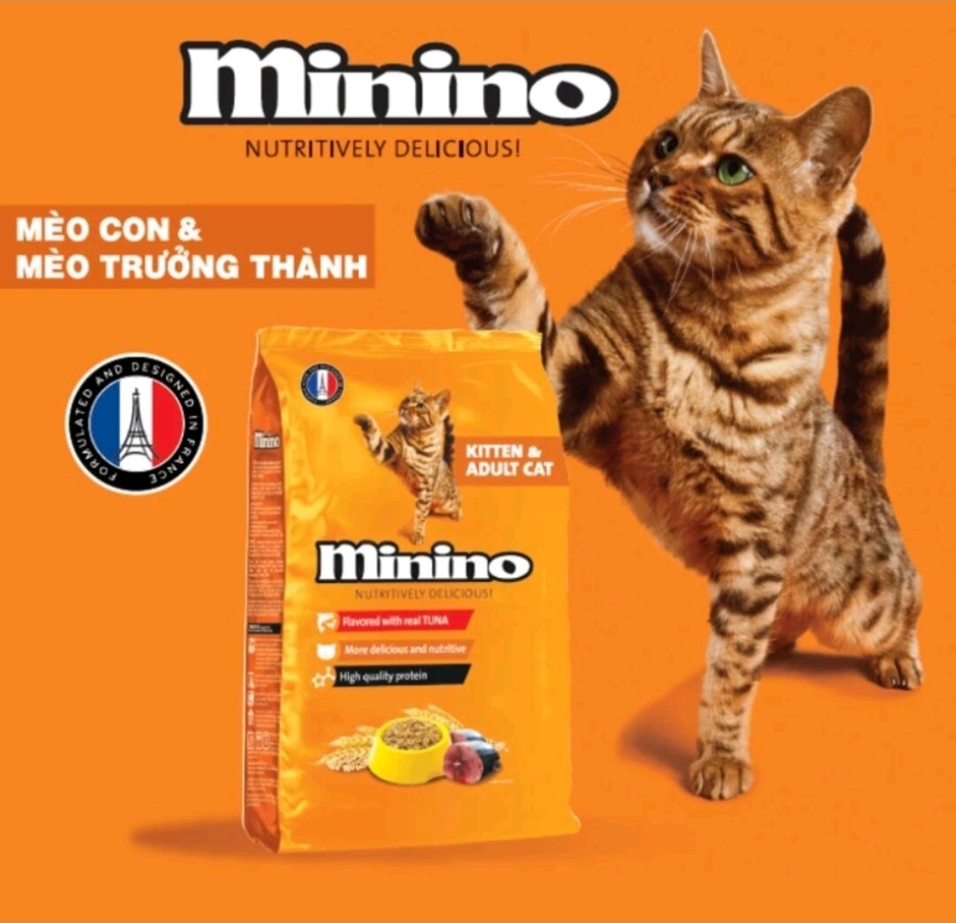 [Q12]Thức ăn hạt cho mèo Minino Tuna Flavored 480 gr