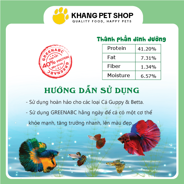Thức ăn Cá 7 MÀU - Guppy
