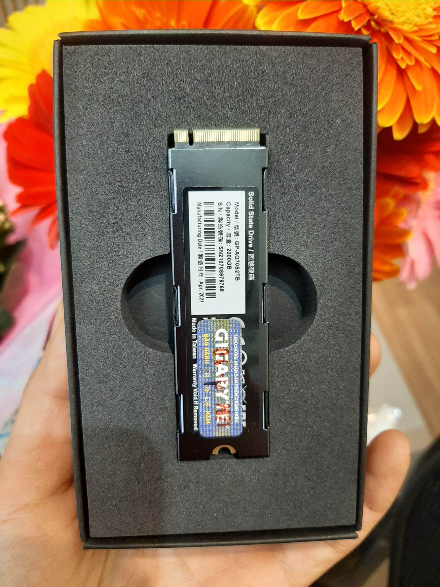Ổ cứng SSD Aorus 2TB Gigabyte Gen4 7000MB s GP-AG70S2TB - bảo hành 36 tháng