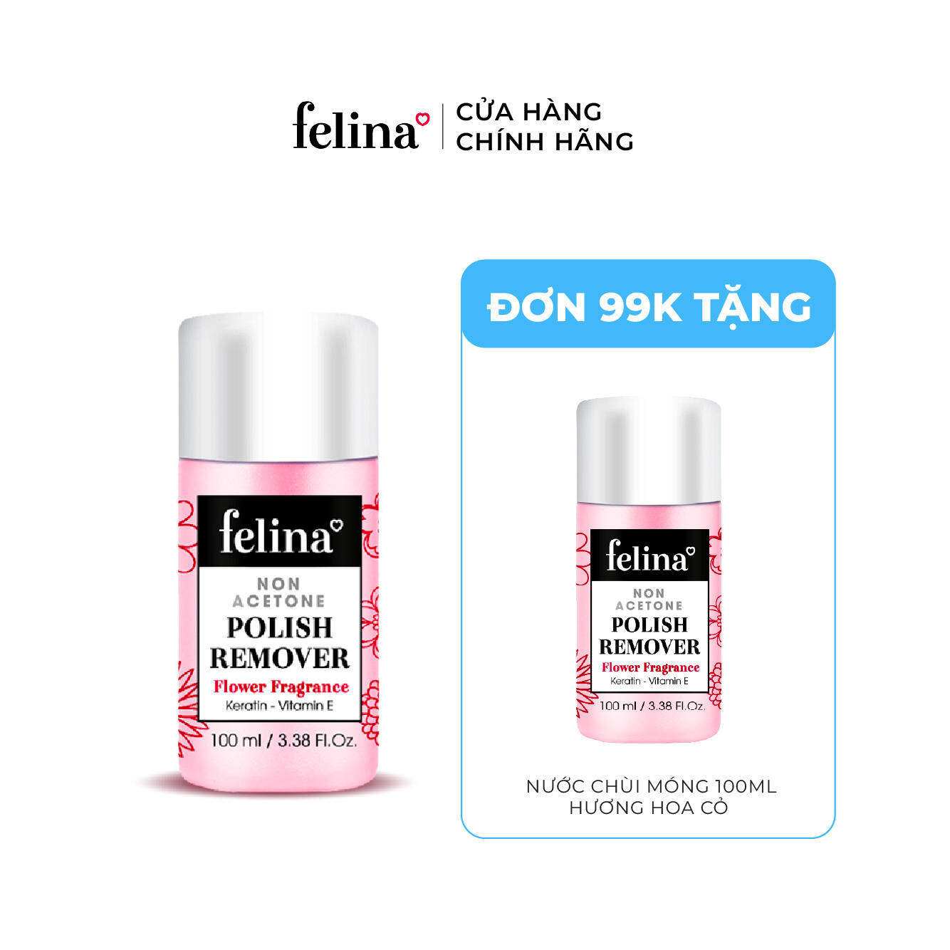 Nước chùi tẩy móng cao cấp Felina 100ml