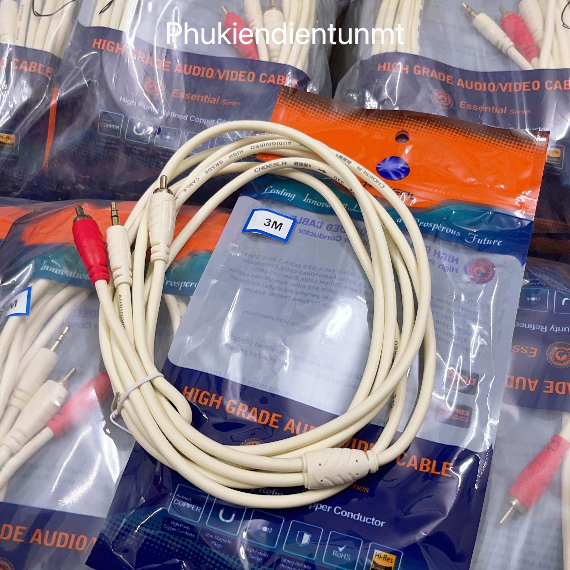 1.8m/3m/5m/10m/dây cáp 3.5 ra 2av choseal