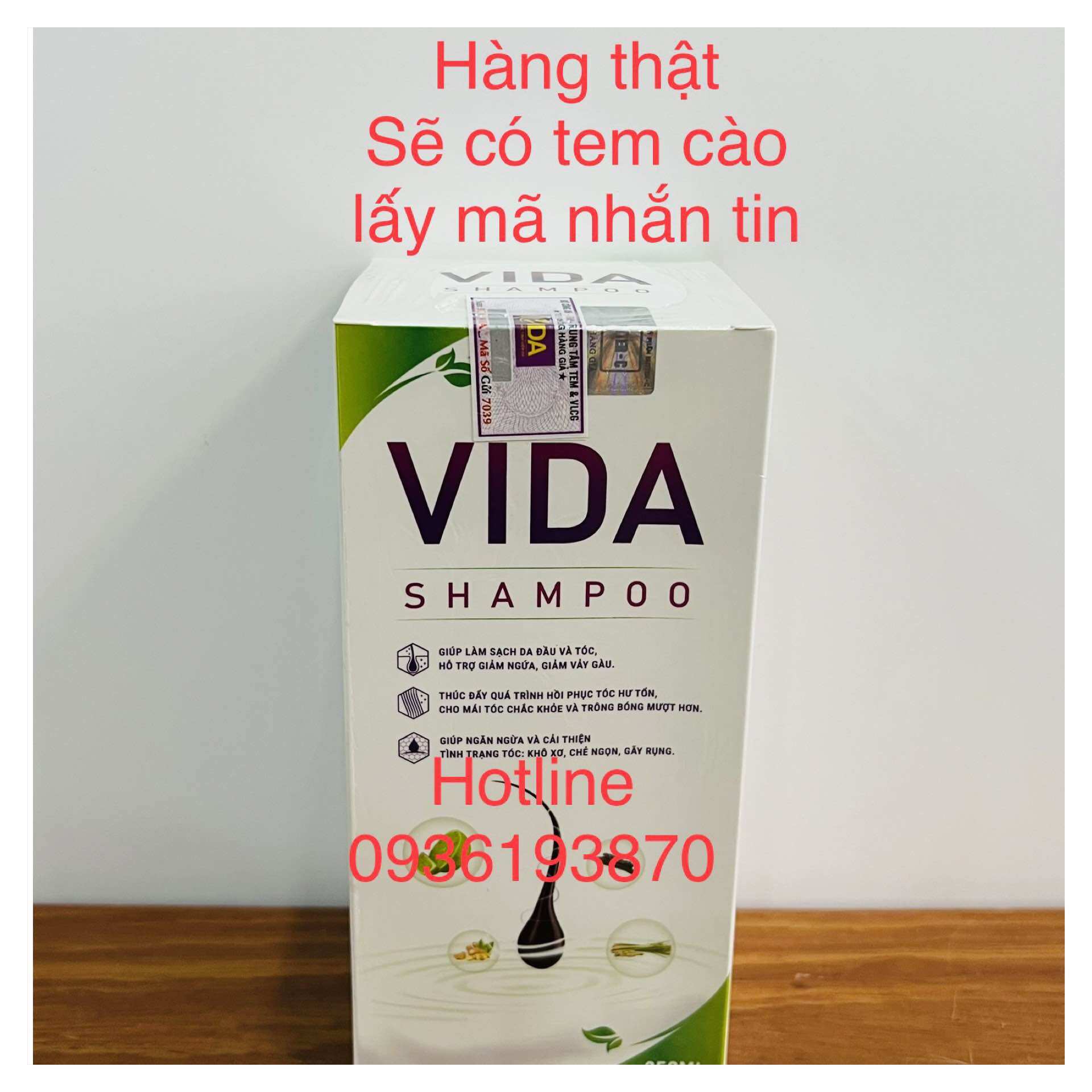 Vida Nano Shampoo Giúp sạch da đầu tóc