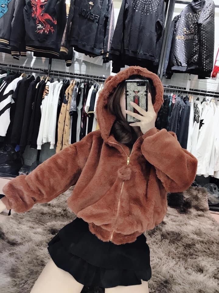 ÁO KHOÁC LÔNG TAI THỎ QUẢNG CHÂU