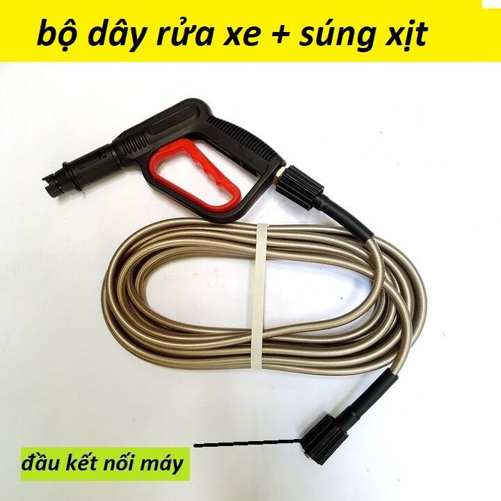 Dây rửa xe 10M, 15M, 20M, 30M,  S.úng xịt cò đỏ ( LOẠI TỐT)