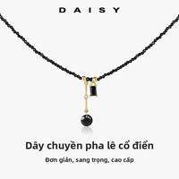 DAISY DREAM | Dây Chuyền Pha Lê Đen Vintage Với Mẫu Beads Độc Đáo Dây Xích Collar Charm Hình Khối Đường Tinh Tế Đa Dạng