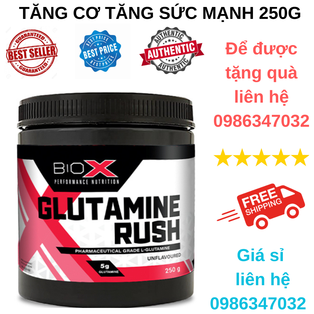 Biox Glutamine Rush Tăng Cơ Tăng Sức Mạnh 250g