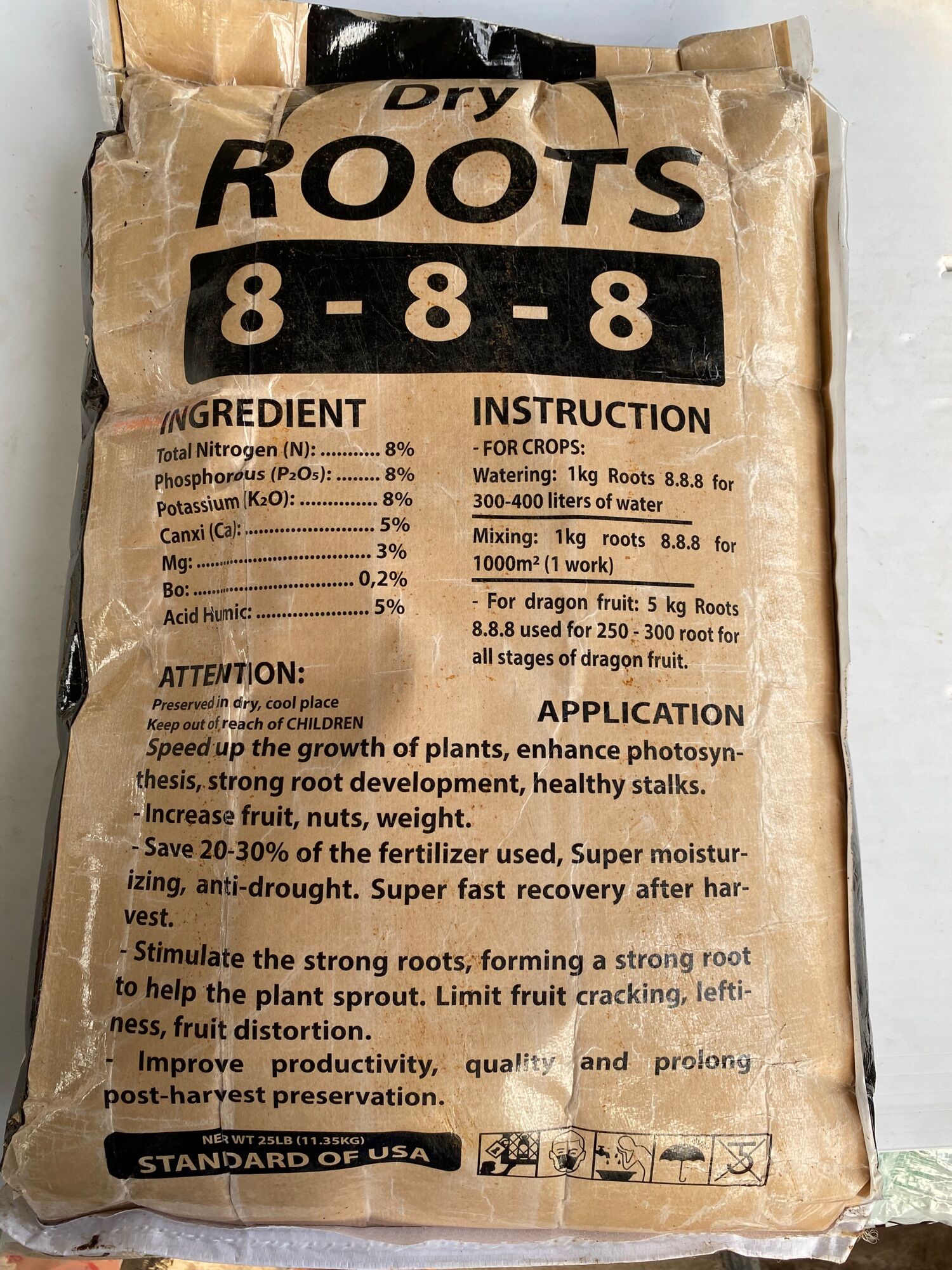 Phân bón hữu cơ root 2 8.8.8 túi 10kg giải độc hữu cơ kích rể xanh mập đọt to trái