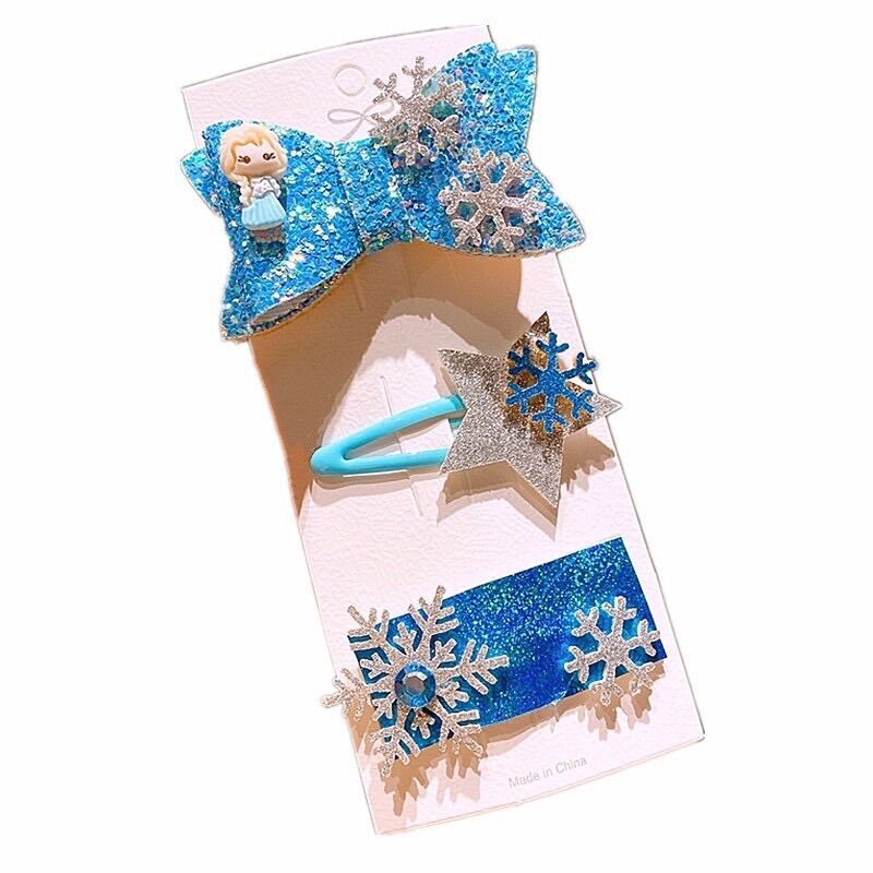 Set kẹp tóc/cột tóc Elsa cho bé gái