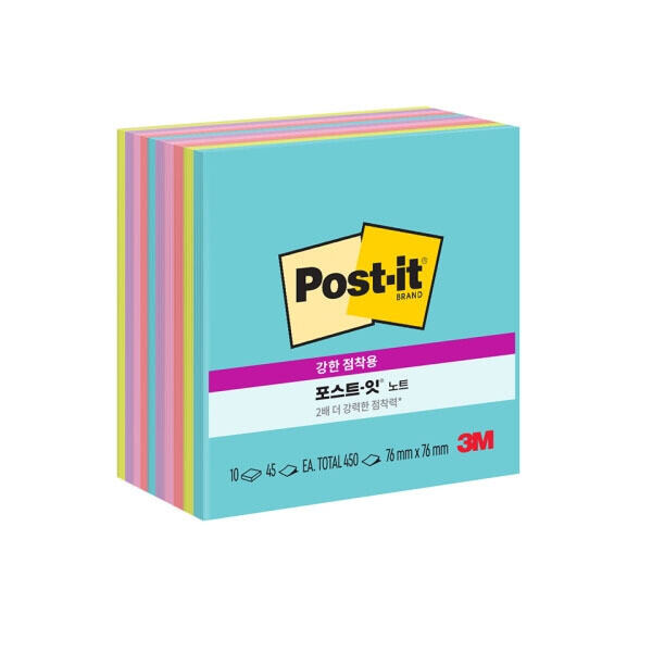 3M | Giấy ghi chú Post-it loại dính chắc gói nhiều tập (654-10/Super Nova Neons) 1 gói