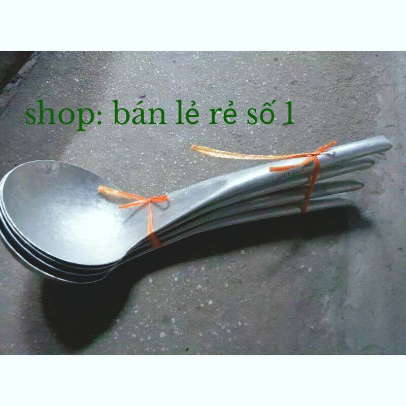 Muôi nhôm to, múc phở, canh, cháo, muỗng to