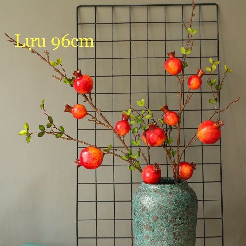 Cây Lựu Giả Quả To Cành Dài 96Cm 🌿 ( Ảnh Thật )