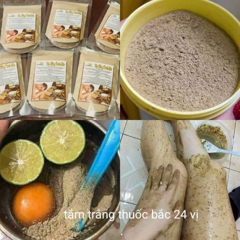 Bột tắm trắng thuoc bắc bật tone kích trắng an toàn handmade