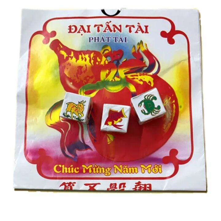 Bộ lắc bầu cua tôm cá hột giấy đại tấn tài