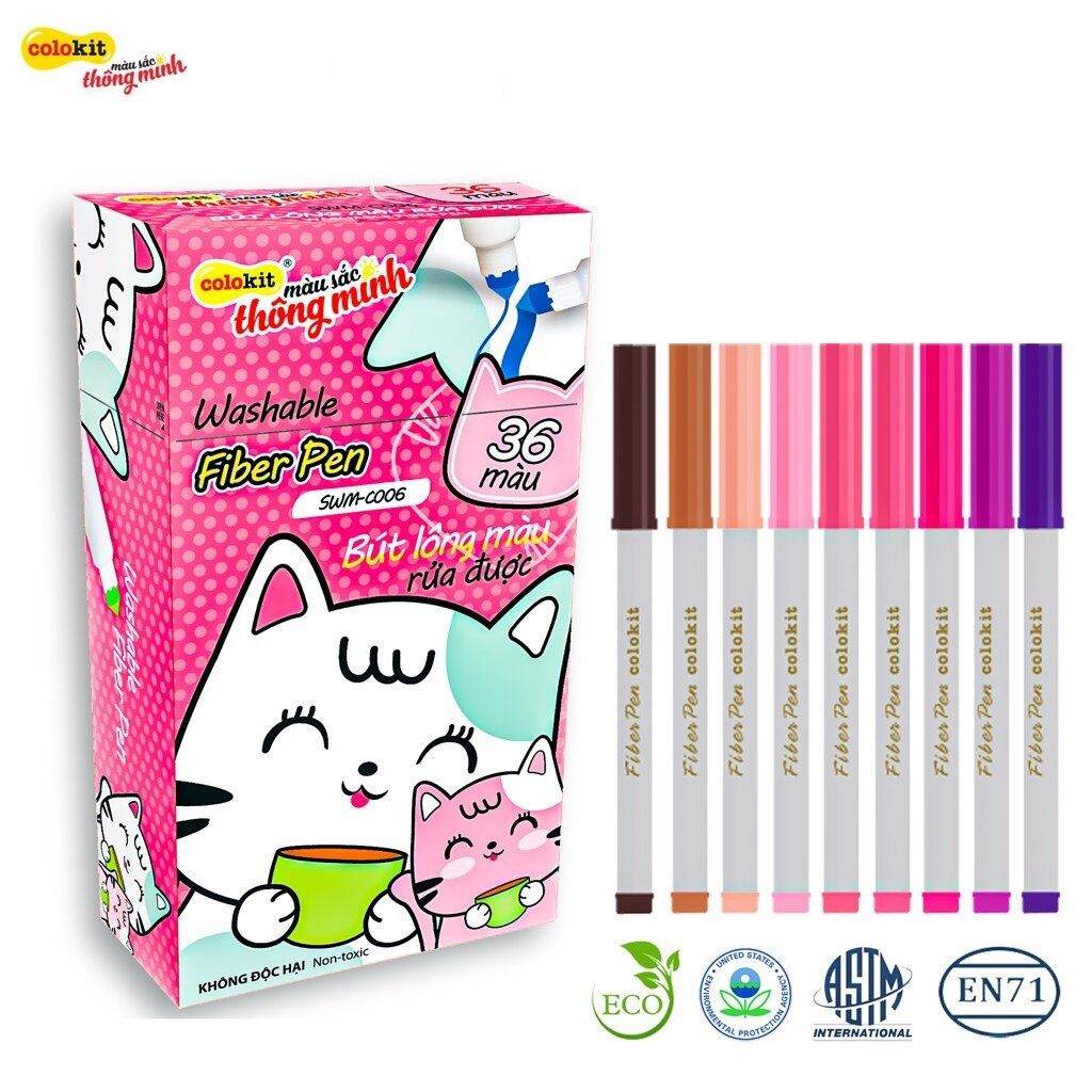 Bộ FIBER PEN 36 màu - Colokit. Bút viết sổ, làm Bullet Journal.