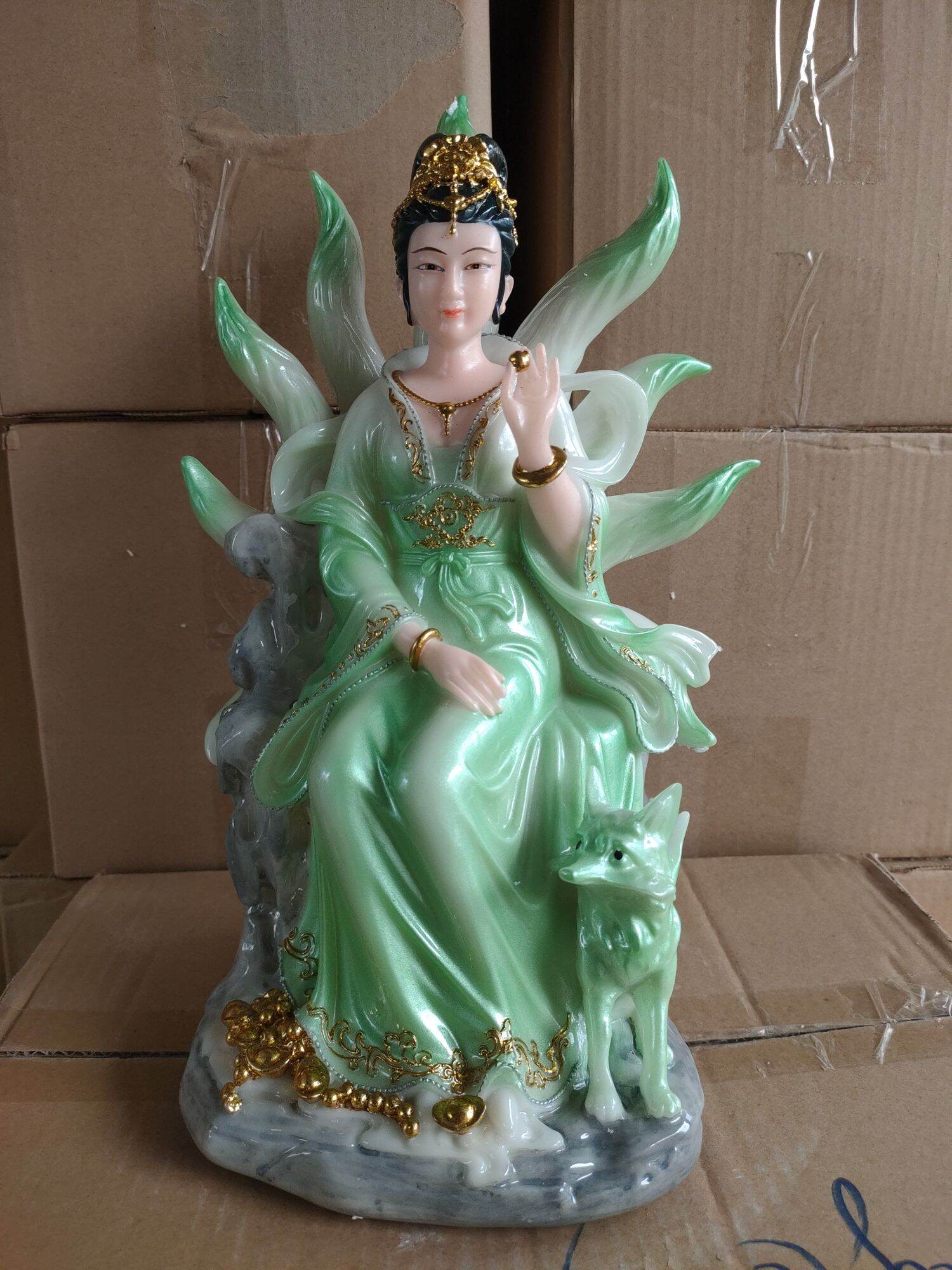 Tượng hồ ly tiên cao 30cm