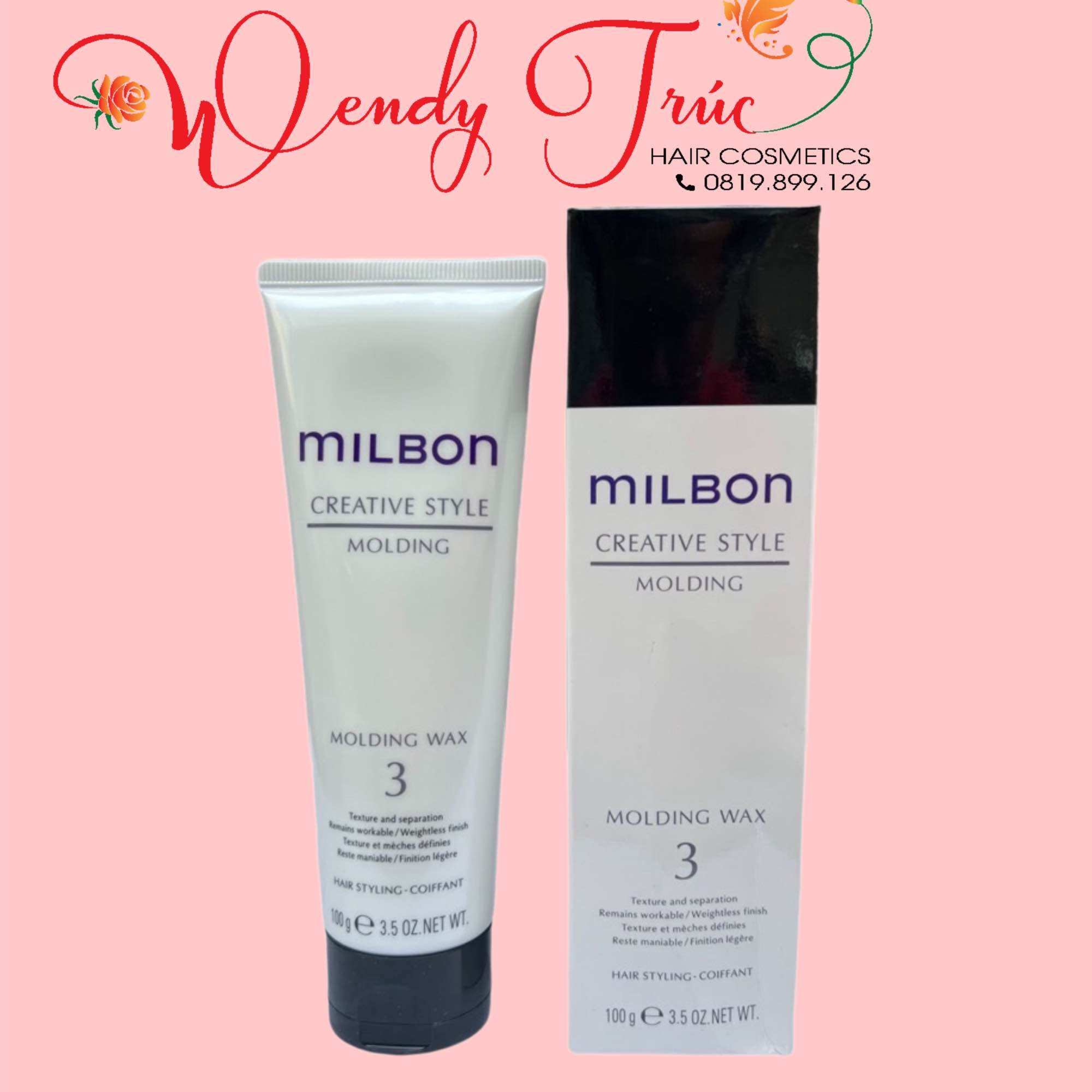 Sáp tạo kiểu định hình tóc milbon molding wax