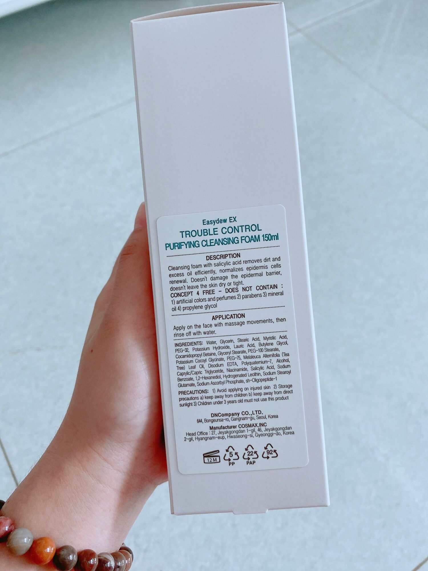 Sữa rửa mặt dạng bọt Easydew EX Trouble Control Purifying Cleansing Foam