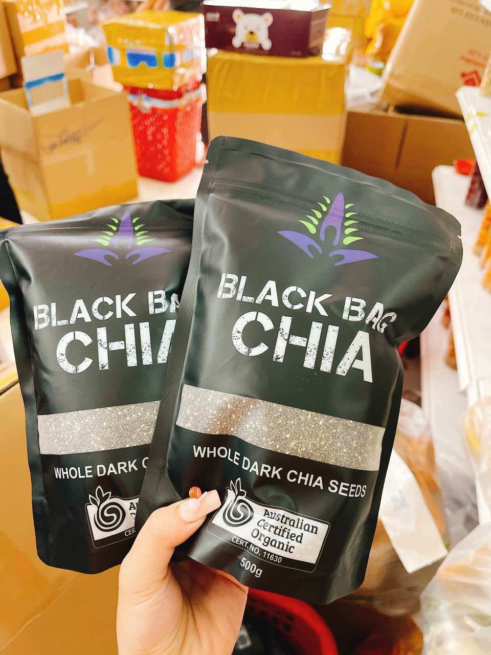 Hạt chia đen hàng nhập túi 500g