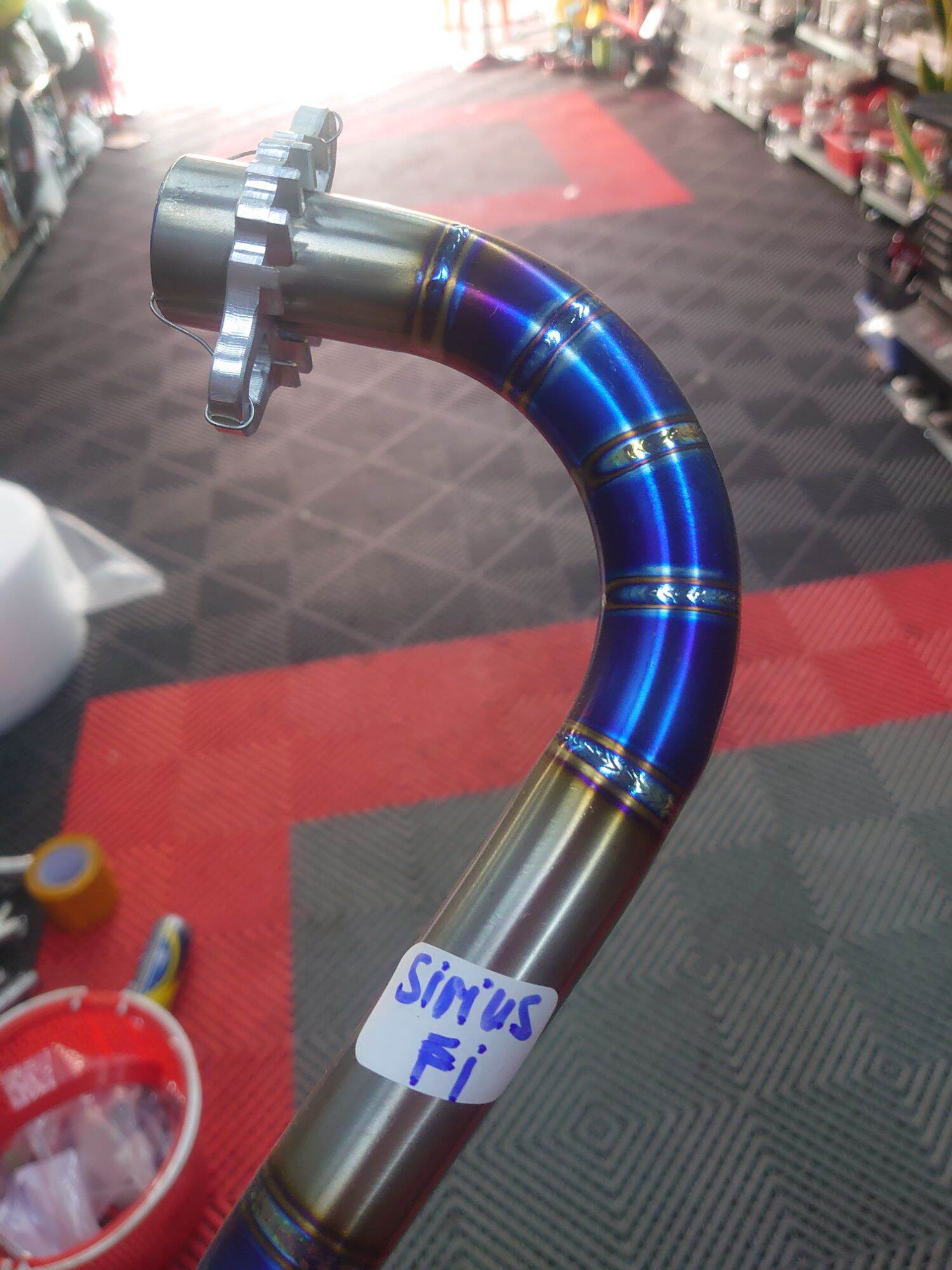 cổ bô titan size 27mm cho sirust fi , jubiter fi ( kèm chén cnc, khâu inox chỏng xì)
