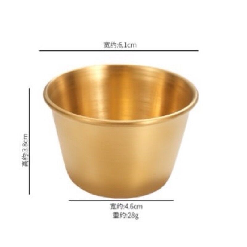 Bát inox mạ vàng, bát vàng đựng cồn bông cồn dùng trong spa