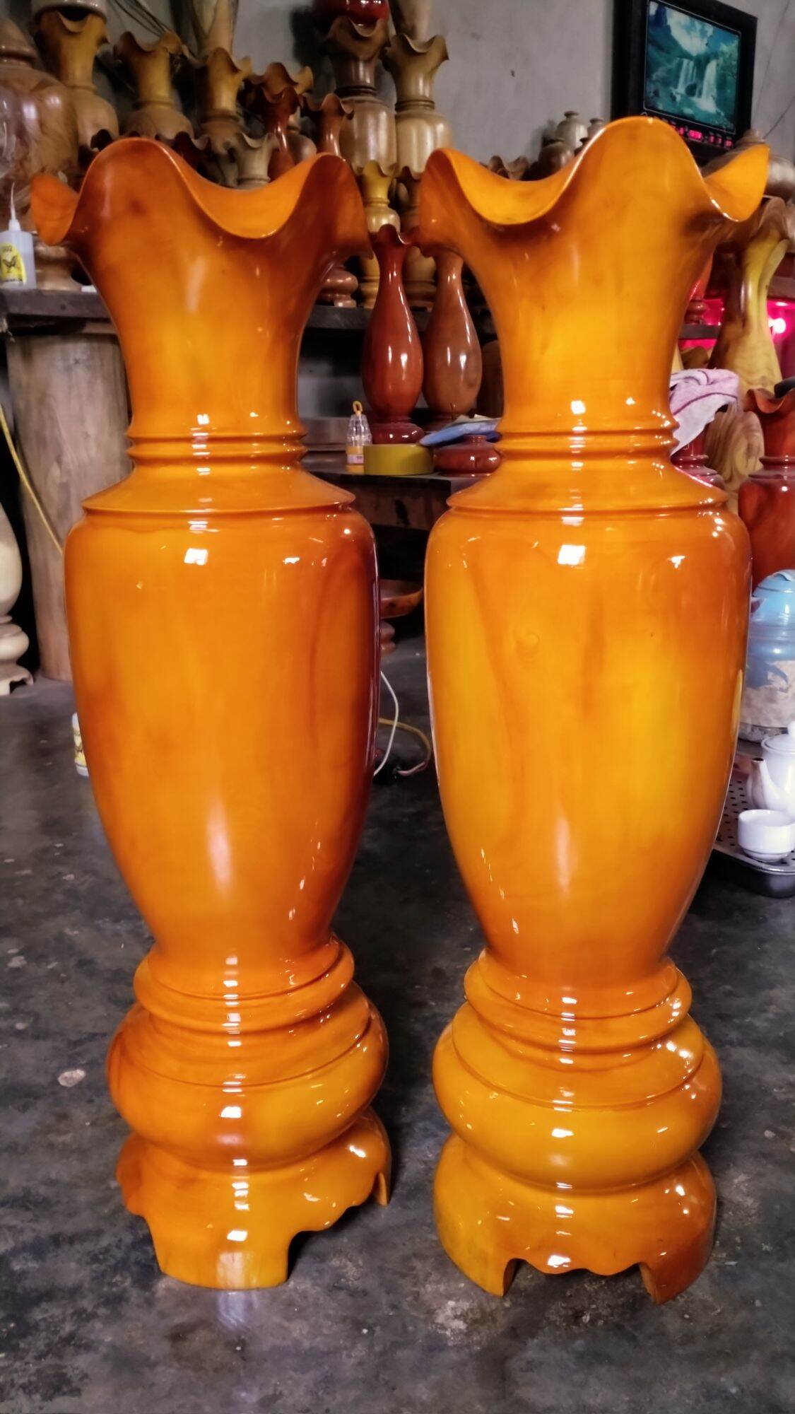 CẶP LỤC BÌNH GỖ MÍT CA0 61CM x 20CM