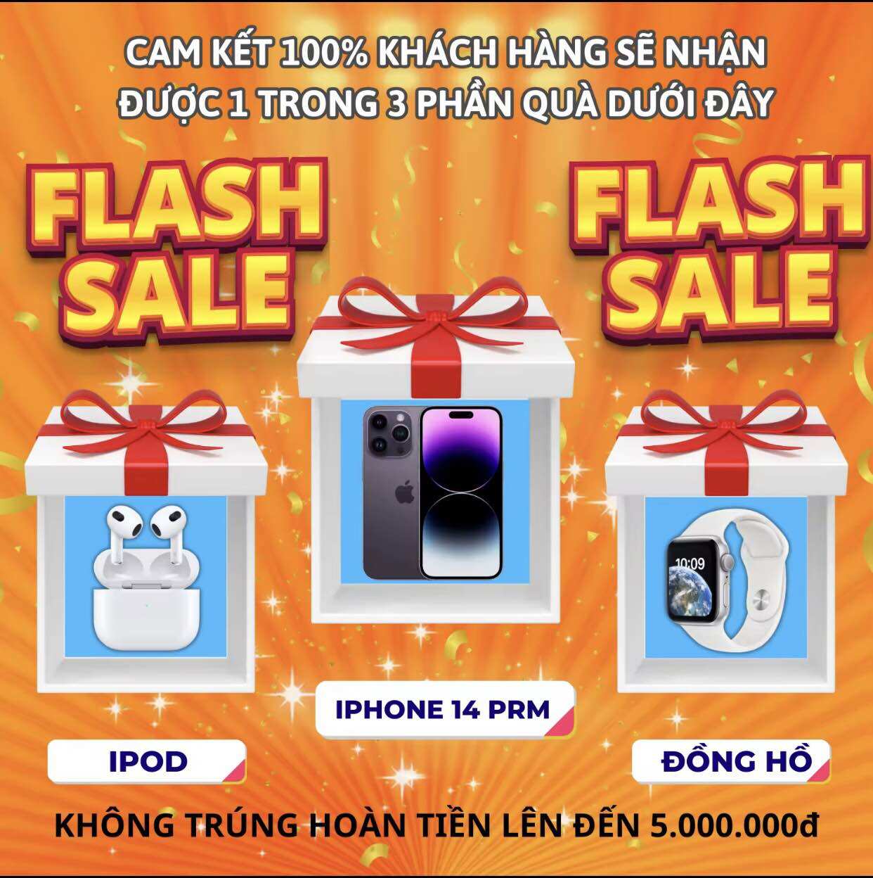 Qùa tặng bất ngờ, hộp qùa bí ẩn dành cho khách hàng may mắn 3 phần qùa ưu đãi