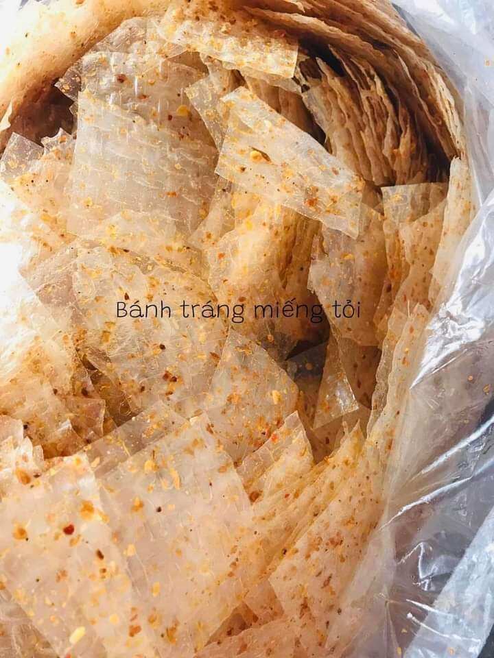 Bánh tráng trộn muối tỏi thơm ngon đặc sản Tây Ninh bịch 500g