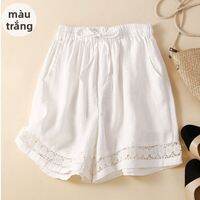Lieoyuarn | Quần Short Cotton Linen Mùa Hè Rộng Rãi Thoáng Mát