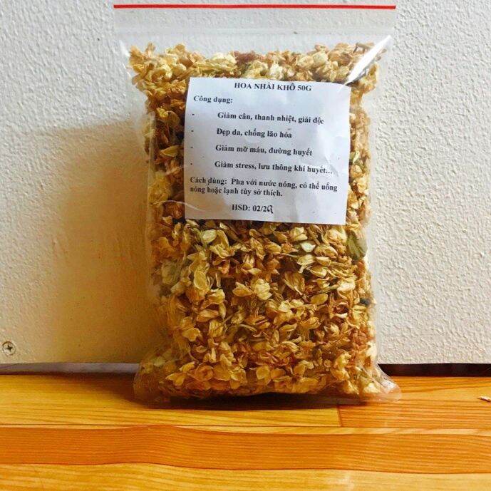 100gr hoa nhài ( hoa lài) sấy khô thơm mát bổ.