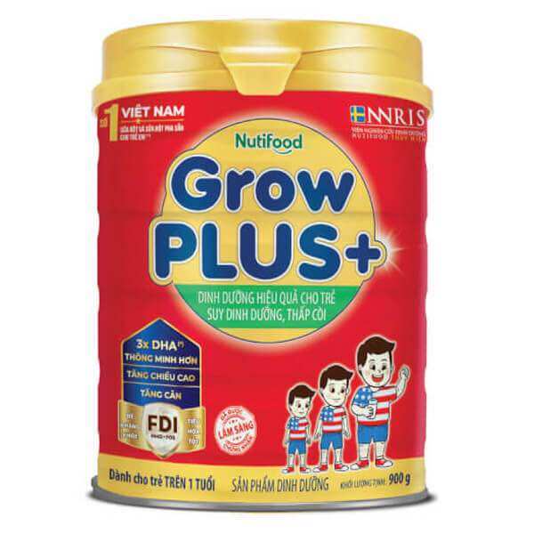 [HCM]Sữa bột Growplus+ suy dinh dưỡng lon 900g