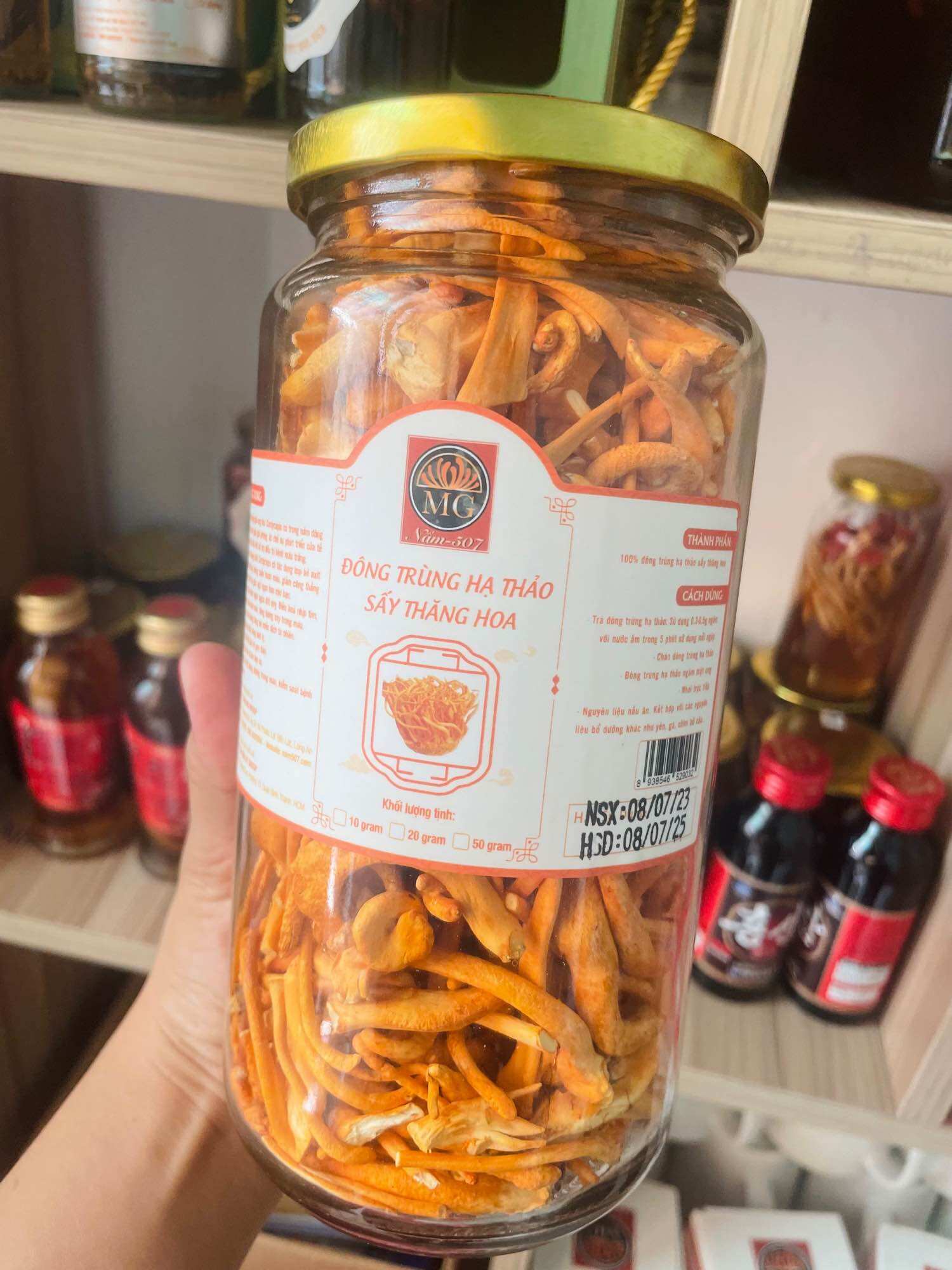 Đông Trùng Hạ Thảo sấy thăng hoa sợi gãy 50gram