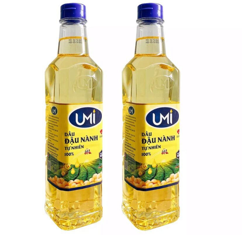 Combo 2 chai dầu ăn Đậu nành UMI dầu thực vật an toàn cho sức khỏe (chai 900 ml)