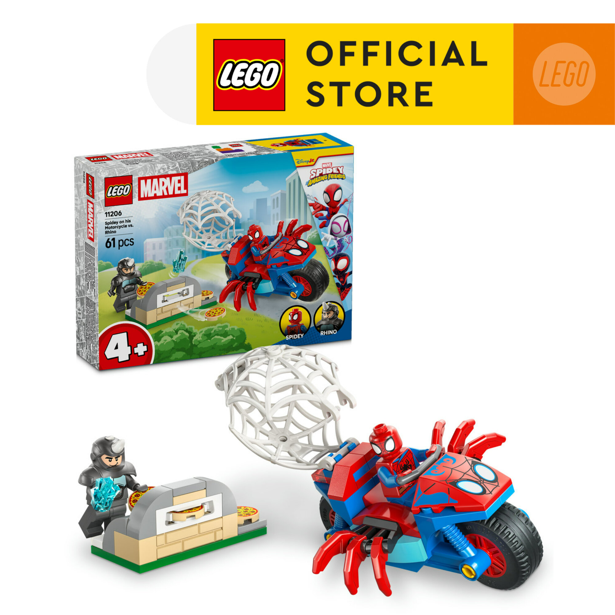 LEGO SPIDEY 11206 Đồ Chơi Lắp Ráp Người Nhện Đối Đầu Rhino (61 Chi Tiết)