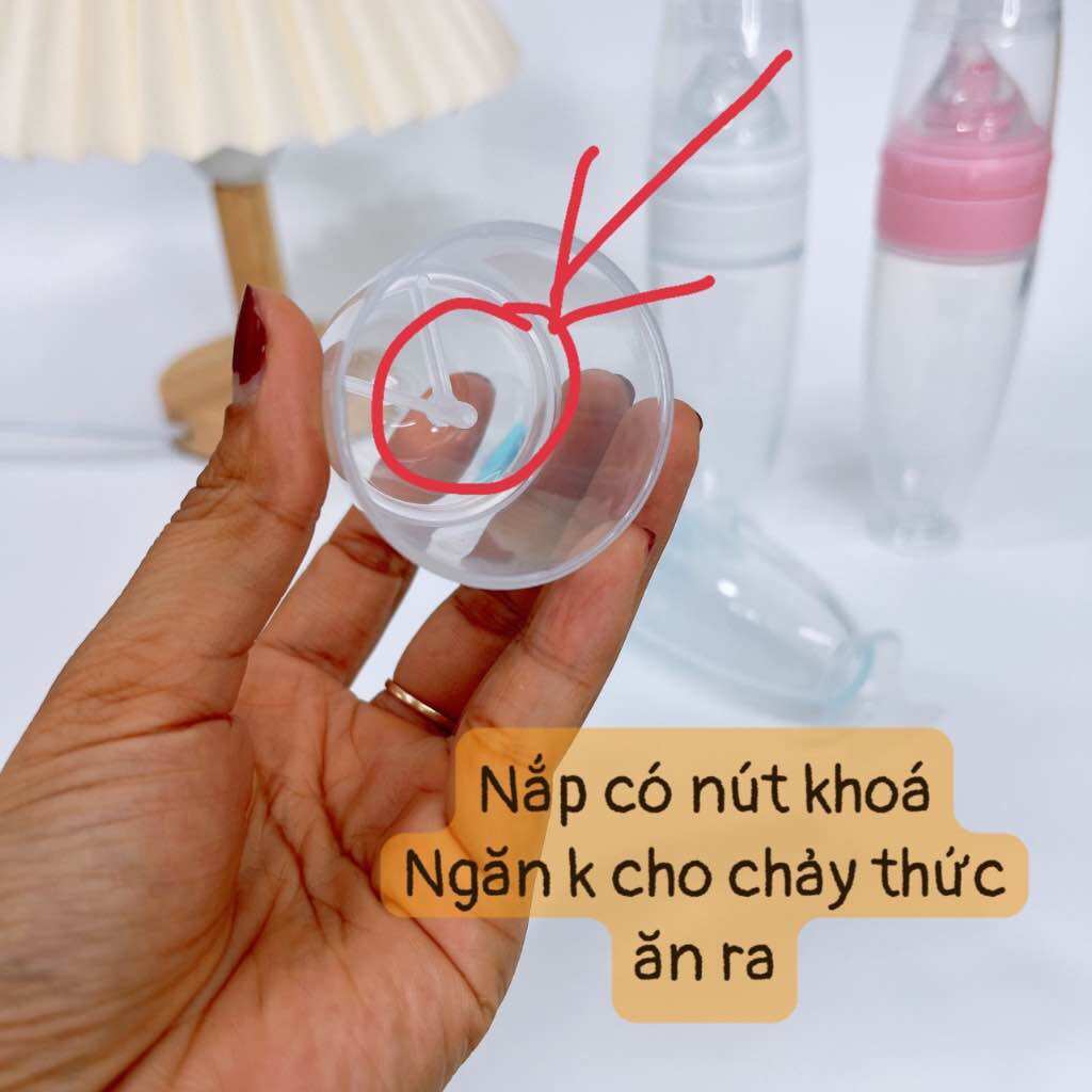 [HCM] Bình thìa ăn dặm silicon cho bé