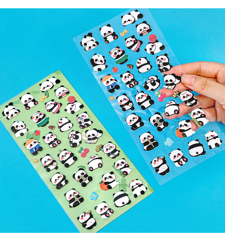 Hình dán sticker 3D gấu trúc panda (1 tấm)