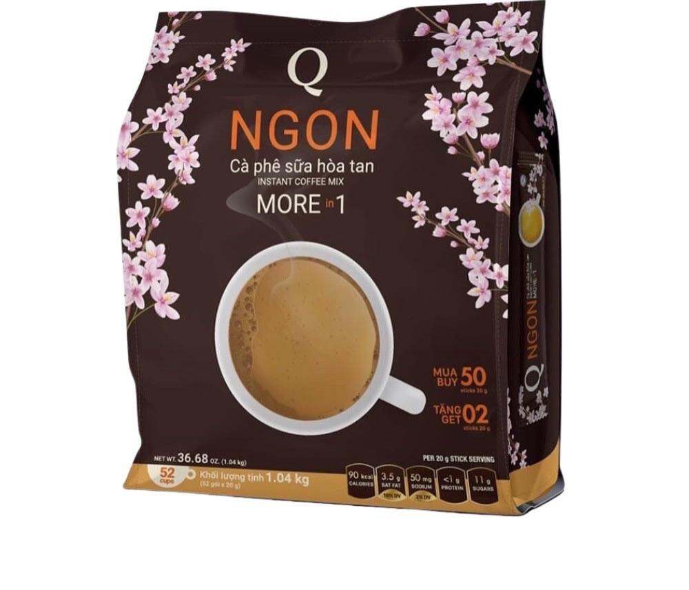 Cà phê sữa NGON Trần Quang hoà tan 3 in 1 uống liền 52 gói
