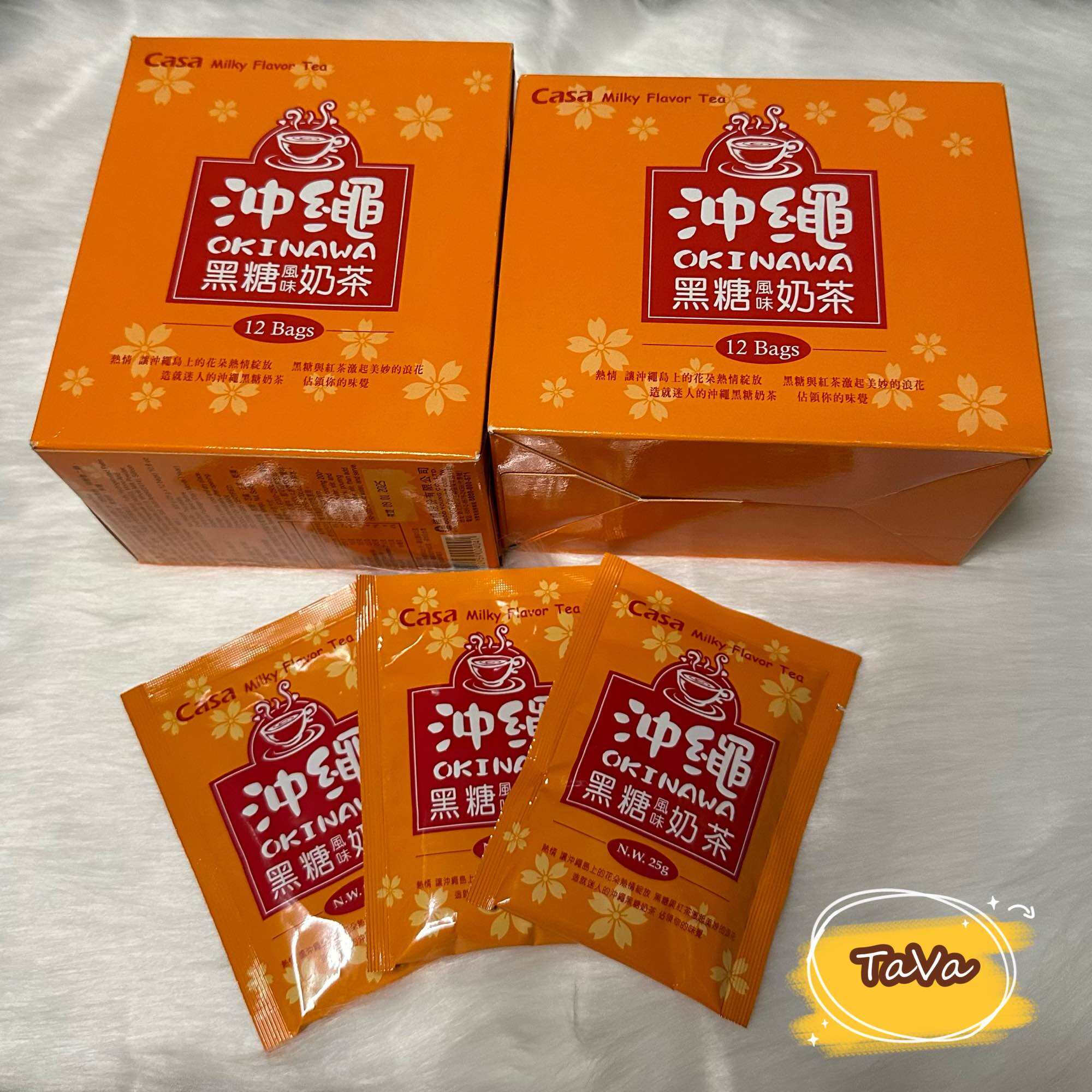 Trà sữa đường nâu Casa Okinawa hộp 12 gói
