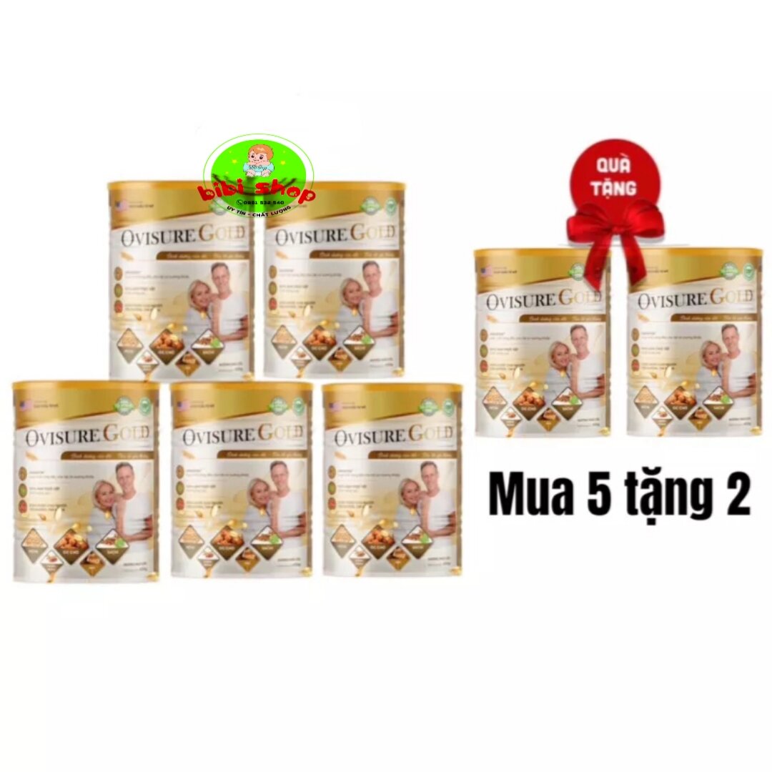Combo mua 5 lon tặng 2 lon sữa Ovisure gold sữa hạt xương khớp